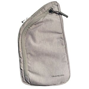 Travelon Light Grey Slim Crossbody Bag